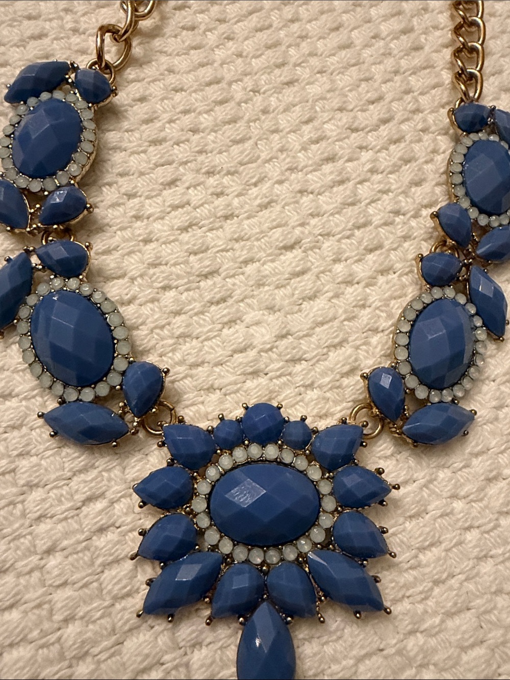 J. Crew Blue Jeweled Necklace